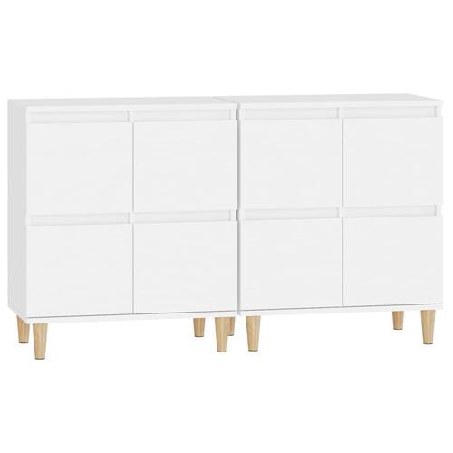 Skænke 2 stk. 60x35x70 cm konstrueret træ hvid
