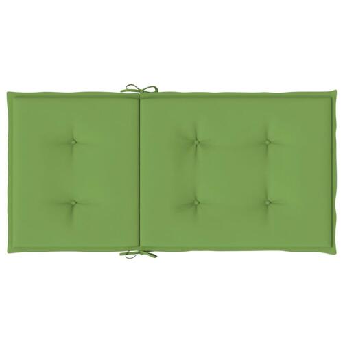 Stolehynder med lav ryg 4 stk. 100x50x4 cm stof grøn