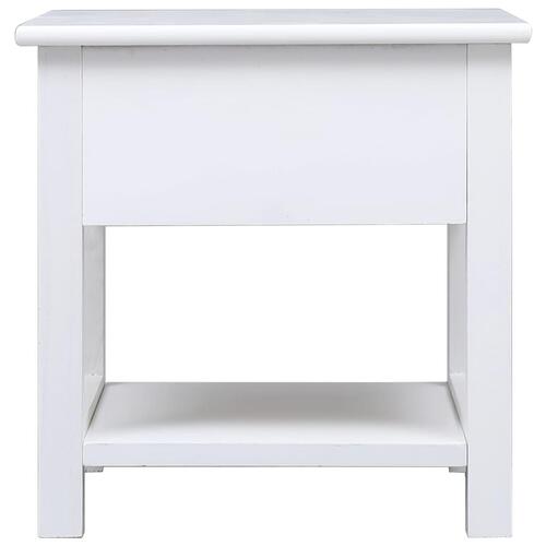 Sidebord 40 x 40 x 40 cm kejsertræ hvid