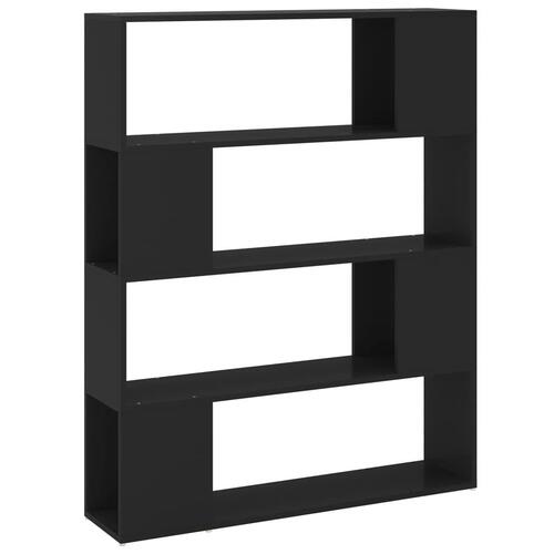 Bogskab/rumdeler 100x24x124 cm spånplade sort
