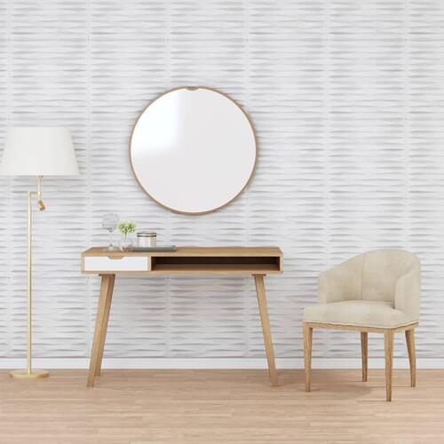 Vægpaneler 12 stk. 50x50 cm 3 m² XPS sten hvid