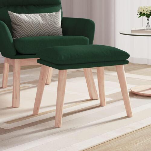 Fodskammel 45x29,5x35 cm stof mørkegrøn