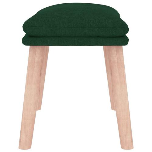 Fodskammel 45x29,5x35 cm stof mørkegrøn