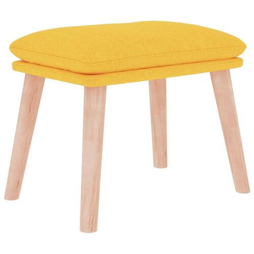 Fodskammel 45x29,5x35 cm stof sennepsgul