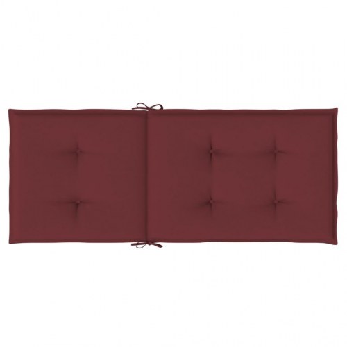 Stolehynder med høj ryg 4 stk. 120 x 50 x 4 cm - vinrød
