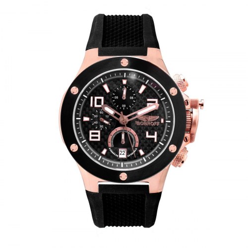 Bobroff Herreur BF1002M15 - sort/rosenguld (Ã 43 mm)