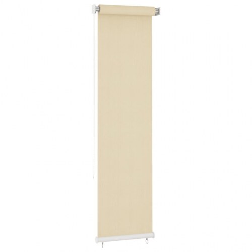 Udendørs rullegardin 60×230 cm - HDPE, cremefarvet