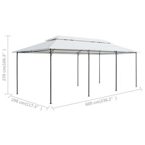 Pavillon 600x298x270 cm 180g/m² hvid