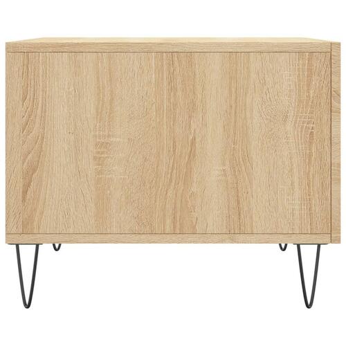 Sofaborde 2 stk. 50x50x40 cm konstrueret træ sonoma-eg