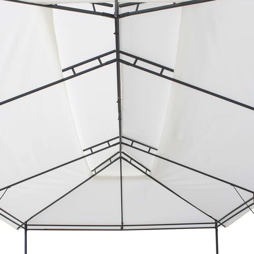 Pavillon med gardiner 600x298x270 cm 180g/m² hvid