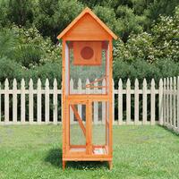 Fuglebur 60x58,5x160 cm massivt fyrretræ brun