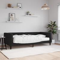 Daybed med madras 90x200 cm velour sort