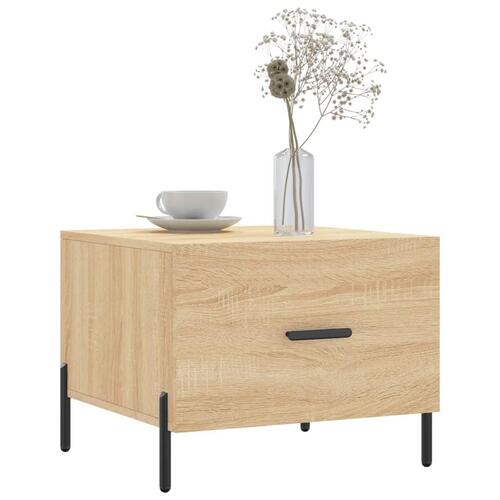 Sofaborde 2 stk. 50x50x40 cm konstrueret træ sonoma-eg