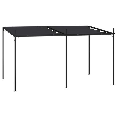 Havepavillon med udtrækkeligt tag 400x300x233 cm antracitgrå