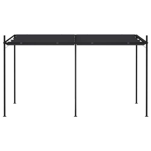 Havepavillon med udtrækkeligt tag 400x300x233 cm antracitgrå