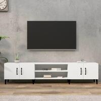 Tv-bord 180x31,5x40 cm konstrueret træ hvid