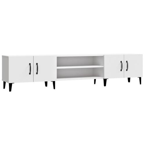 Tv-bord 180x31,5x40 cm konstrueret træ hvid