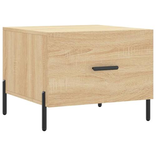 Sofaborde 2 stk. 50x50x40 cm konstrueret træ sonoma-eg