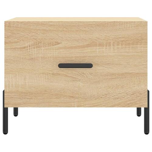 Sofaborde 2 stk. 50x50x40 cm konstrueret træ sonoma-eg