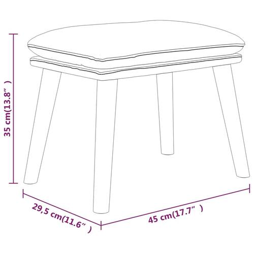 Fodskammel 45x29,5x35 cm stof gråbrun
