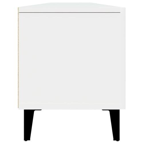 Tv-bord 180x31,5x40 cm konstrueret træ hvid