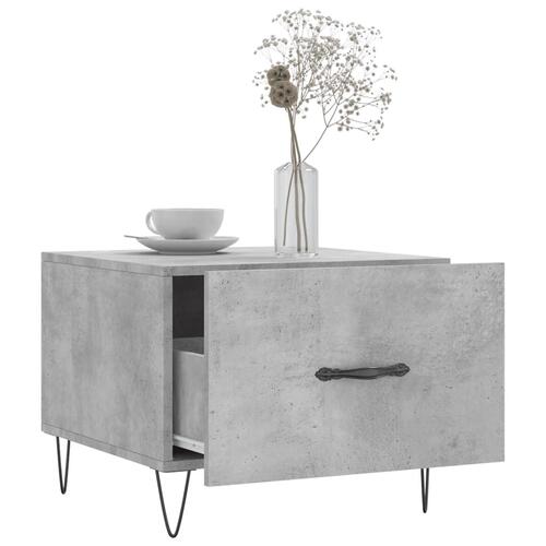 Sofaborde 2 stk. 50x50x40 cm konstrueret træ betongrå