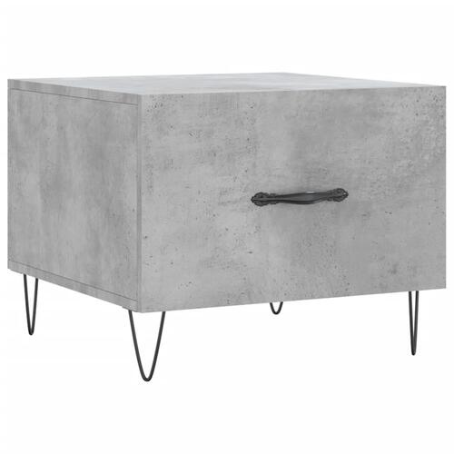 Sofaborde 2 stk. 50x50x40 cm konstrueret træ betongrå
