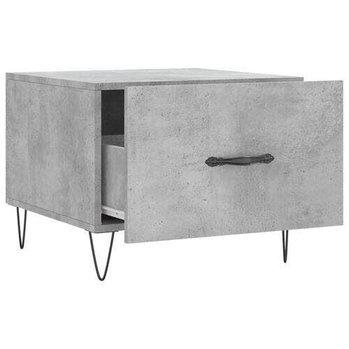 Sofaborde 2 stk. 50x50x40 cm konstrueret træ betongrå