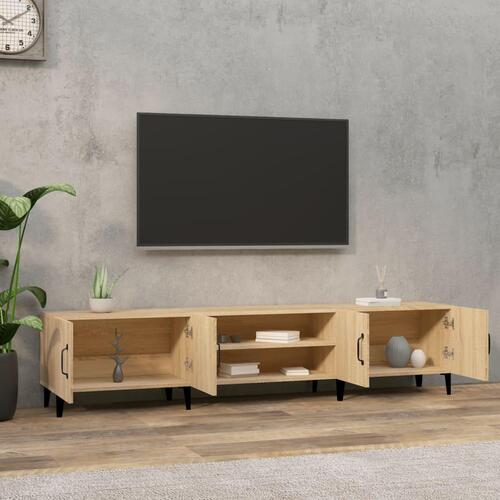 Tv-bord 180x31,5x40 cm konstrueret træ sonoma-eg