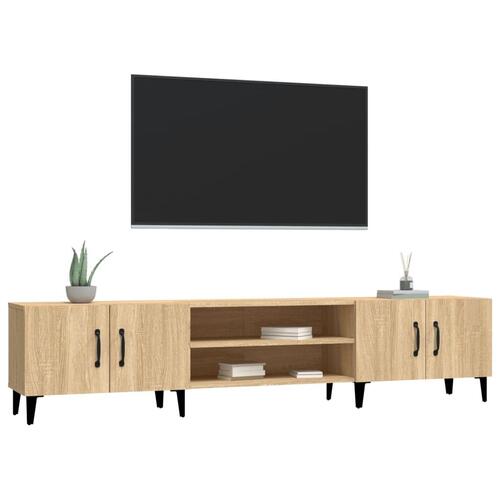 Tv-bord 180x31,5x40 cm konstrueret træ sonoma-eg