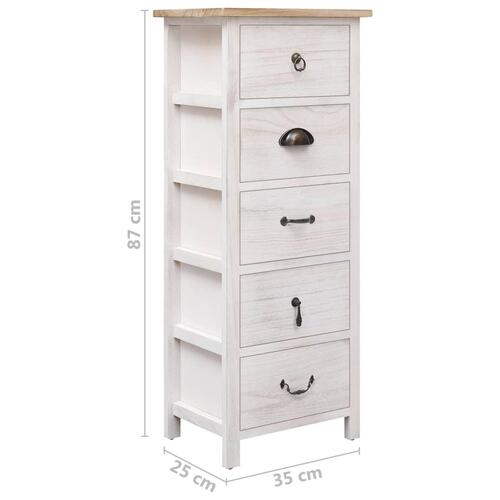 Kommode 35x25x87 cm kejsertræ