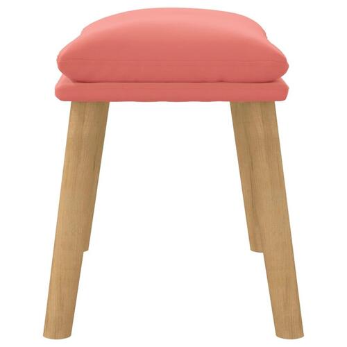 Fodskammel 45x29,5x35 cm fløjl lyserød