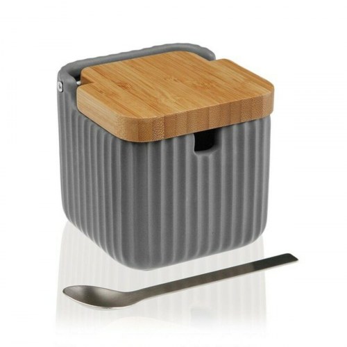 Versa sukkerskål i keramik, grå - 300 ml (9 × 11 × 9,5 cm)