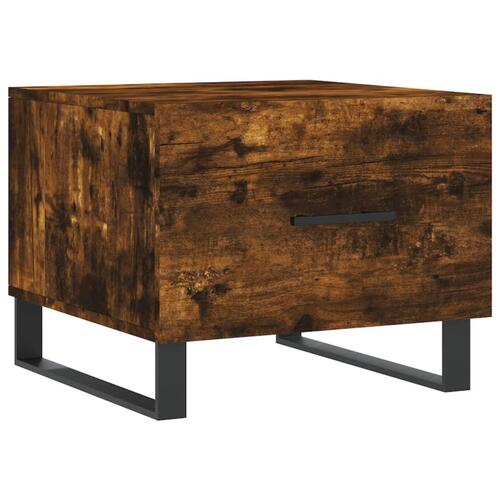 Sofaborde 2 stk. 50x50x40 cm konstrueret træ røget egetræsfarve