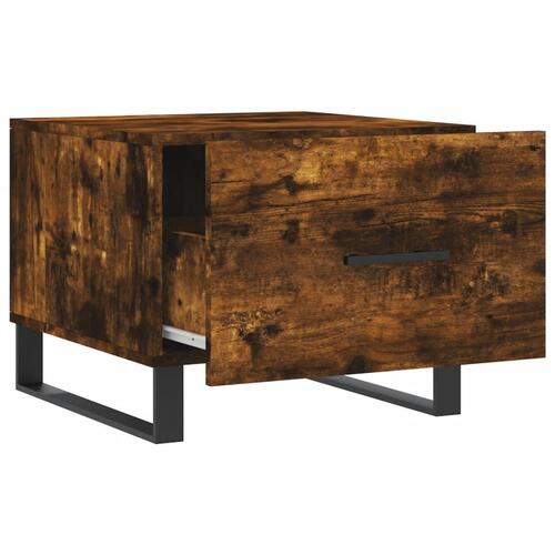 Sofaborde 2 stk. 50x50x40 cm konstrueret træ røget egetræsfarve