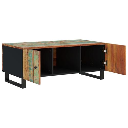 Sofabord 100x54x40 cm massivt genbrugstræ og konstrueret træ