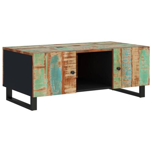 Sofabord 100x54x40 cm massivt genbrugstræ og konstrueret træ