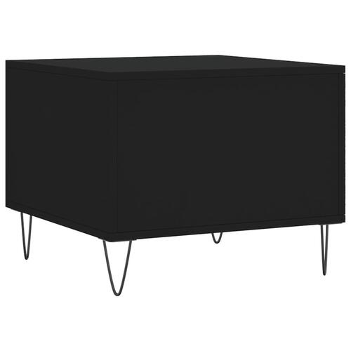 Sofaborde 2 stk. 50x50x40 cm konstrueret træ sort