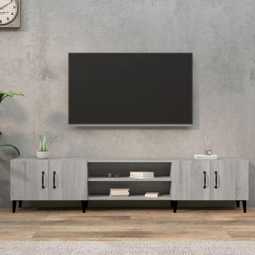 Tv-bord 180x31,5x40 cm konstrueret træ grå sonoma-eg