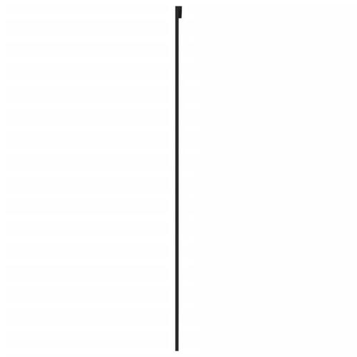 Skydedør 90x205 cm hærdet glas og aluminium sort