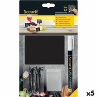 Tavle Securit Med støtte Sæt 7,4 × 10,5 cm 20 enheder Sort