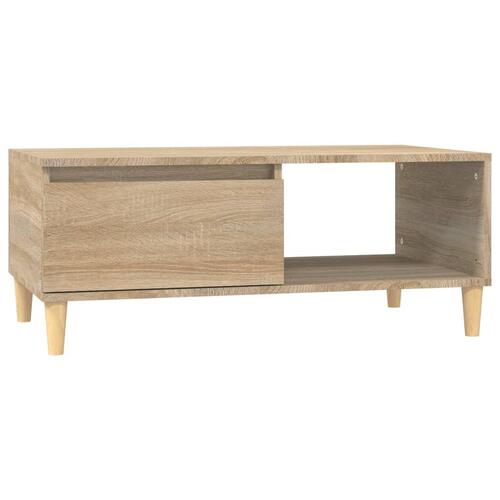 Sofabord 90x50x36,5 cm konstrueret træ sonoma-eg