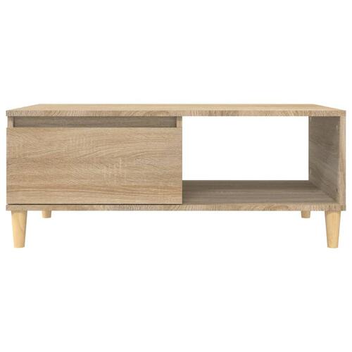 Sofabord 90x50x36,5 cm konstrueret træ sonoma-eg