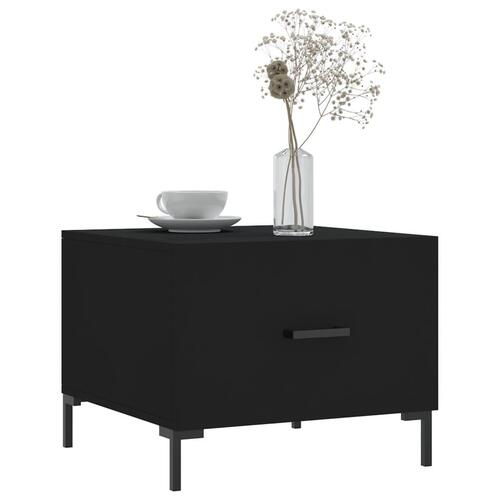 Sofaborde 2 stk. 50x50x40 cm konstrueret træ sort