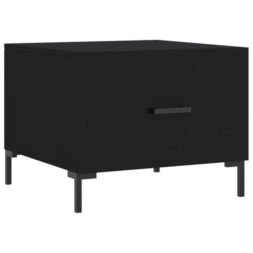 Sofaborde 2 stk. 50x50x40 cm konstrueret træ sort