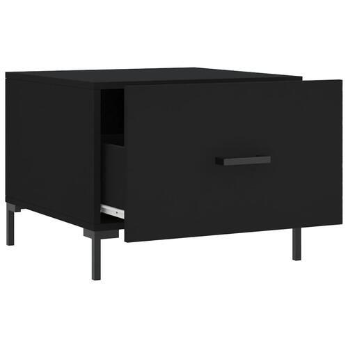 Sofaborde 2 stk. 50x50x40 cm konstrueret træ sort
