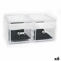 Multifunktionel organizer Confortime Plastik Gennemsigtig 23,8 x 15,3 x 10,8 cm (6 enheder)