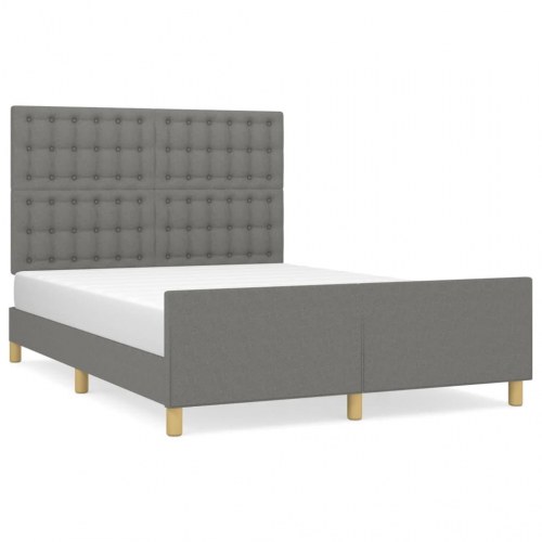 Sengeramme uden madras 140 x 190 cm - stof, mørkegrå