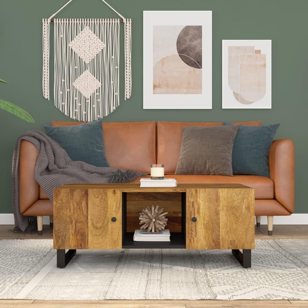 Sofabord 100x54x40 cm massivt mangotræ og konstrueret træ