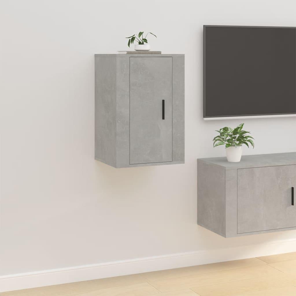 Væghængt tv-skab 40x34,5x60 cm betongrå